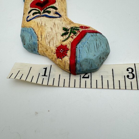 Jim Shore 2003 Heartwood Creek Enesco Stockings Christmas Ornament Set of 2 - Picture 10 of 11